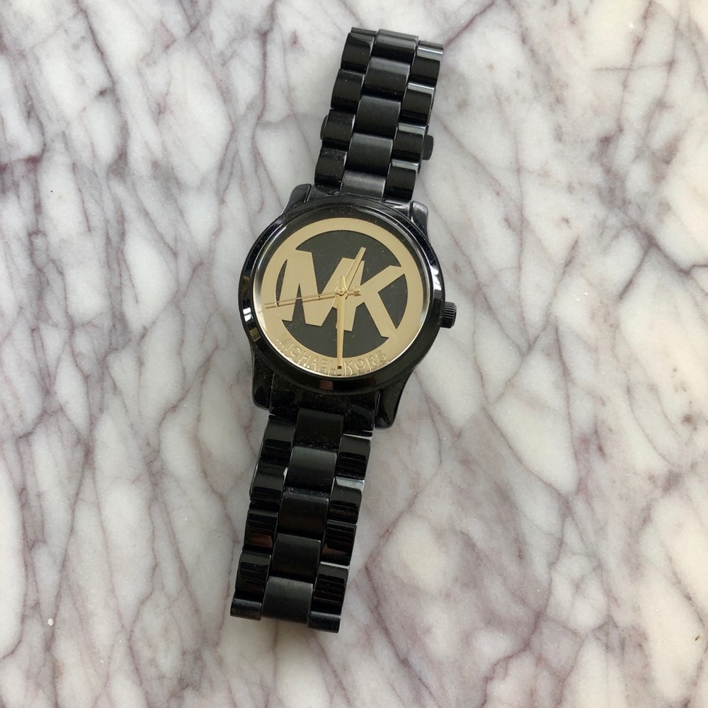 Black Michael Kors Watch With Box